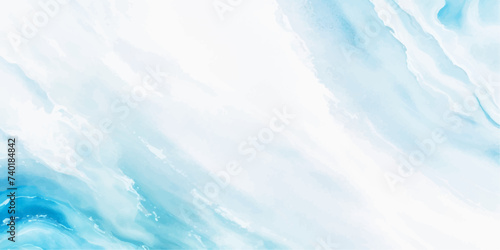 abstract soft blue and white abstract water color ocean wave texture background .Fluid blue ocean wave layer Tsunami wave background in flat cartoon style. Big blue tropical water splash.	