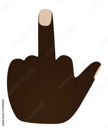 Middle finger icon. vector illustration