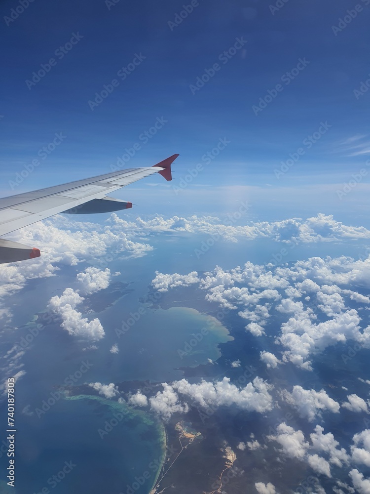 Obraz premium view from airplane window