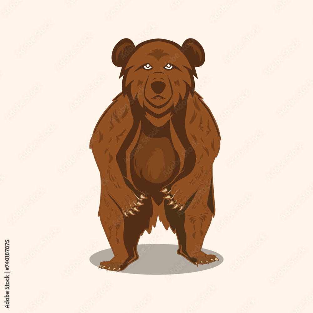 Aggressive Bear logo, vector illustration Aggressive Bear logo, vector illustration