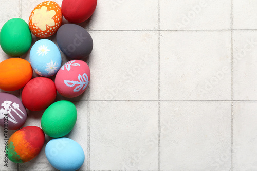Colorful painted easter egg...