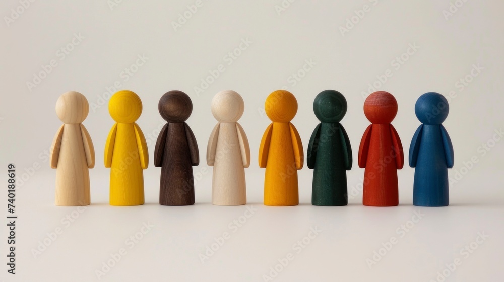 A multitude of colored figures as a symbol of diversity and inclusion A multitude of colored figures as a symbol of diversity and inclusion