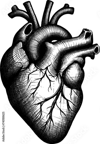 Heart sketch art hand drawing vector design and illustration