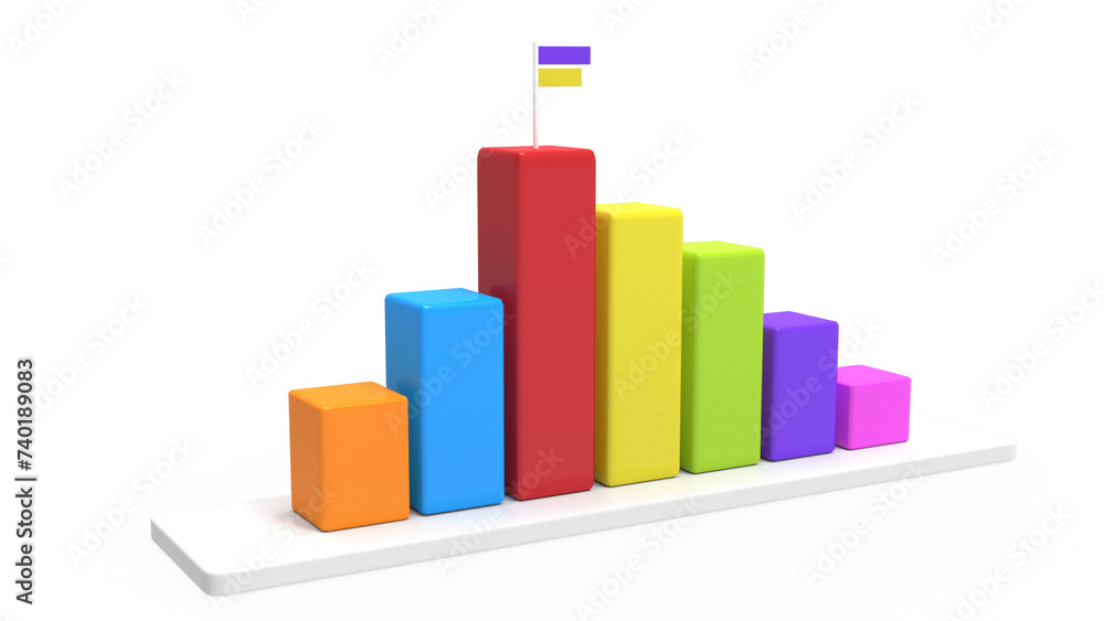 3d data analysis bar finances growth business success chart isolated illustration 3d data analysis bar finances growth business success chart isolated illustration