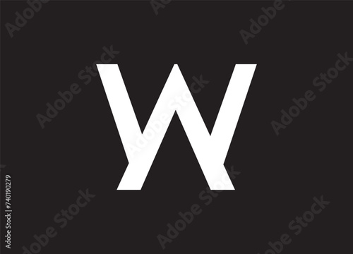 WA AW initial based Alphabet icon logo.