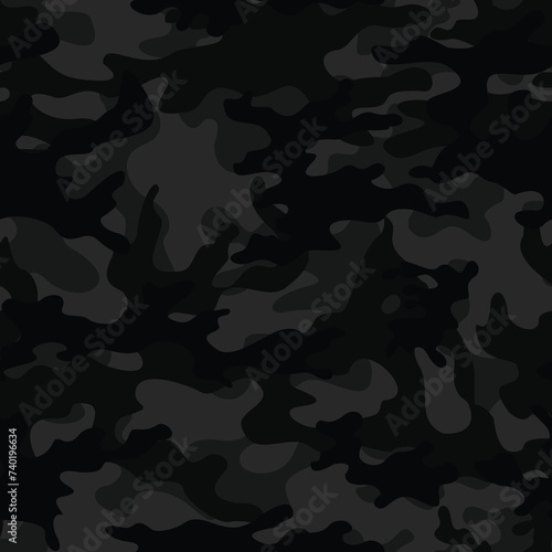 texture camouflage vector illustration black background seamless print