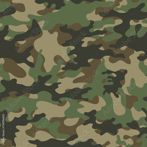 Army background camouflage vector illustration seamless modern pattern for textile photo