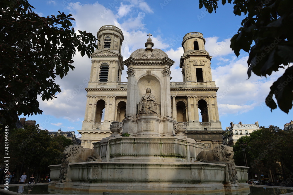 Saint Sulpice Church ,square and fountain Saint Sulpice Church ,square and fountain