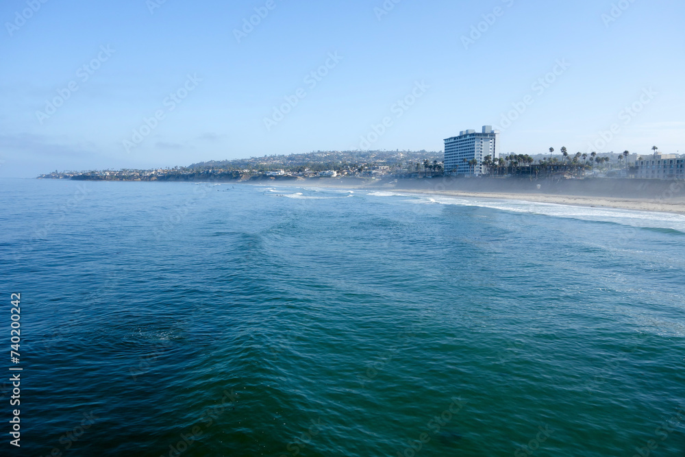 North side of Pacific Beach as seen fro Crystal Pier, San Diego, California