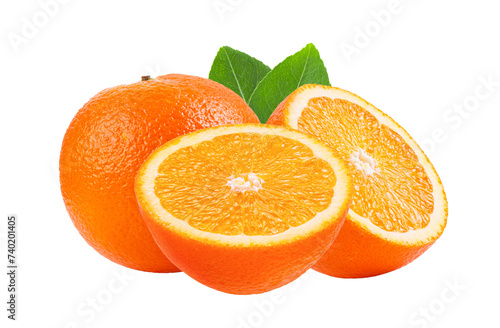 orange citrus fruit isolated on white background