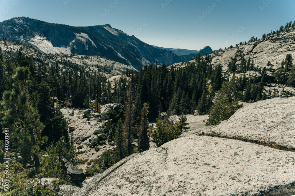 Scenic view on the Yosemite National Park from Olmsted Point, USA - sep 2022