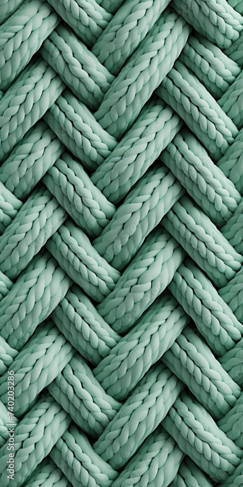 Mint rope pattern seamless texture