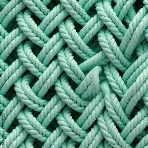 Mint rope pattern seamless texture