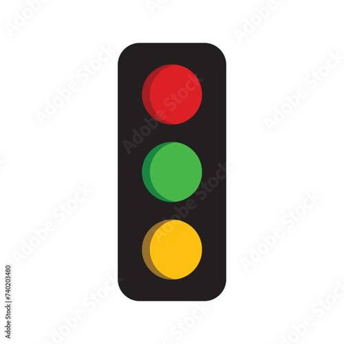Traffic lights color line icon. Isolated vector element. Outline pictogram for web page, mobile app, promo Traffic light signal 
