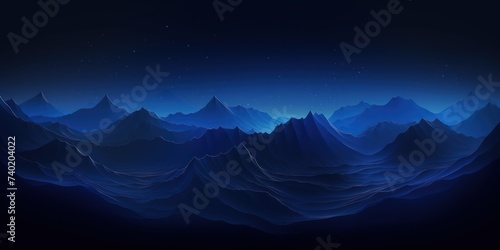 Mountain line art background, luxury Blue wallpaper design for cover, invitation background