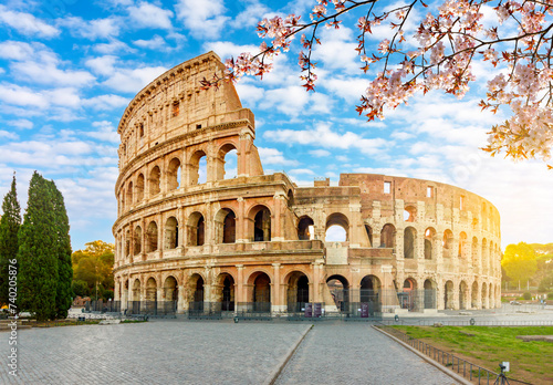 Colosseum (Coliseum) building in spring, Rome, Italy