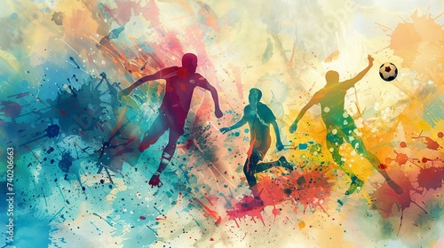 Abstract, Texture, Watercolor, sports, background, copy space, 16:9 © Christian