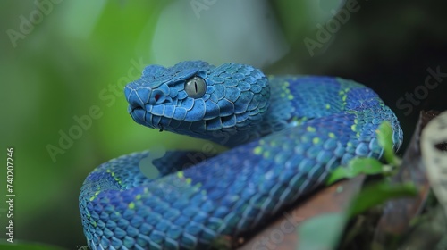 Blue pit viper from indonesia