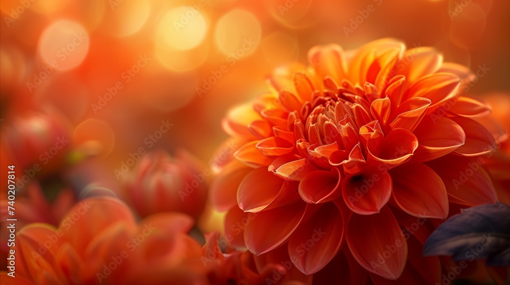 Vibrant flower in full bloom with soft bokeh background Vibrant flower in full bloom with soft bokeh background