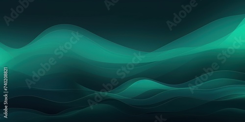 Mountain line art background  luxury Turquoise wallpaper design for cover  invitation background