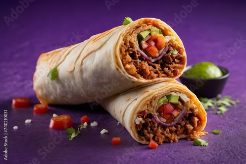 Beef Chimichanga with Vibrant Vegetables photo