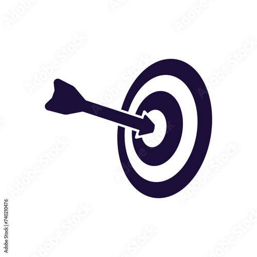 icon reaching the goal, the arrow hit the target