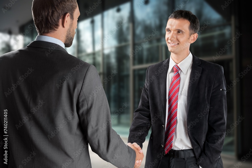 Good deal. business people hands shake in office Good deal. business people hands shake in office