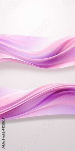 Moving designed horizontal banner with Mauve. Dynamic curved lines with fluid flowing waves and curves