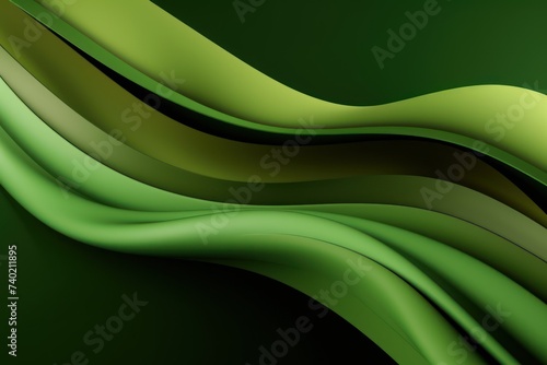 Moving designed horizontal banner with Olive. Dynamic curved lines with fluid flowing waves
