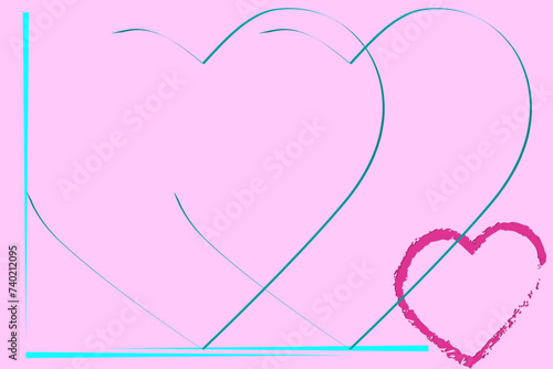 pink background with heart