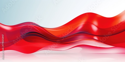 Red Dynamic curved lines with fluid flowing waves and curves