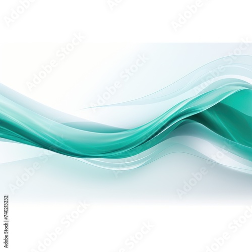 banner with Turquoise Dynamic curved lines with fluid flowing waves