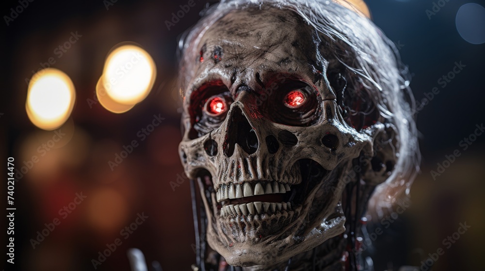 Skeleton Sitting in the Dark With Smoke Emitting From Its Back Skeleton Sitting in the Dark With Smoke Emitting From Its Back