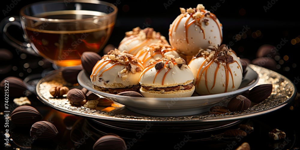 Baci di Dama Culinary Elegance, A Visual Symphony of Hazelnut Cookies, Embracing Sweet Bliss in Every Delicate Bite. 