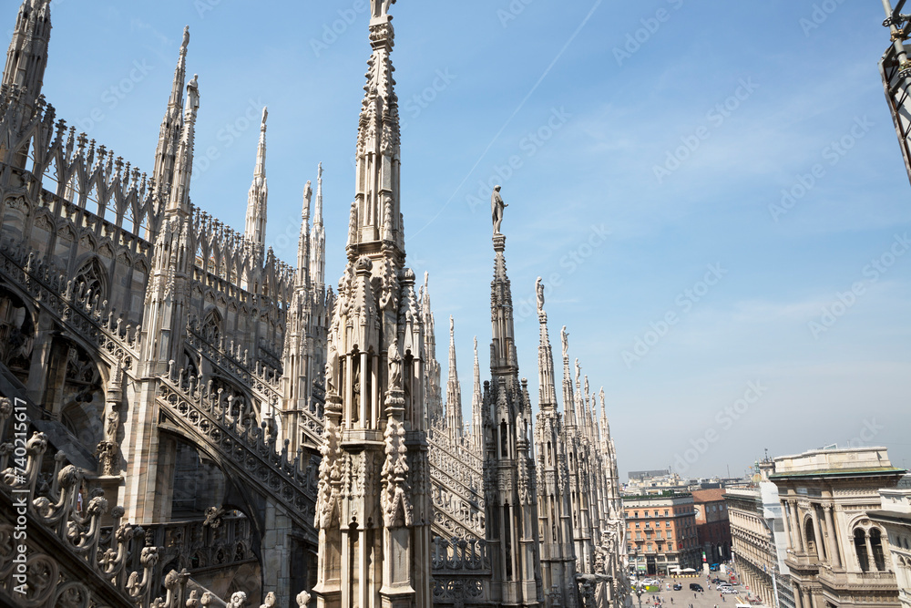 Italy Milan Milan Cathedral view on a cloudy spring day