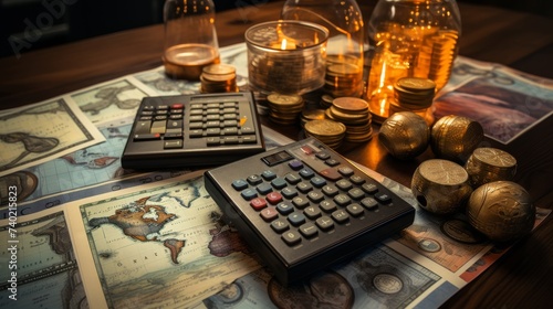 Assorted Coins on Table