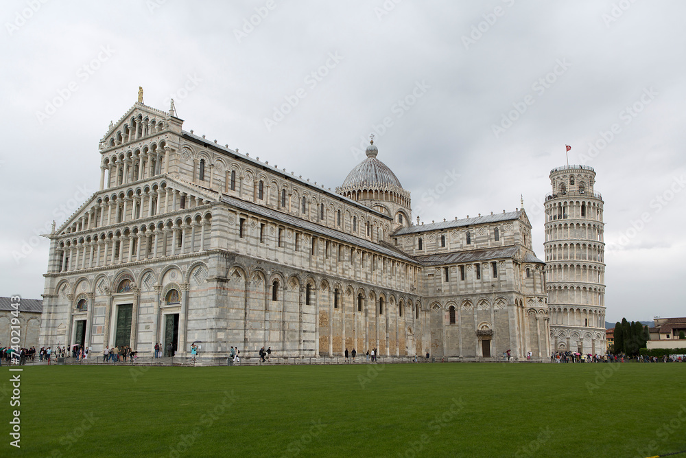 Italy Pisa city view on a cloudy day