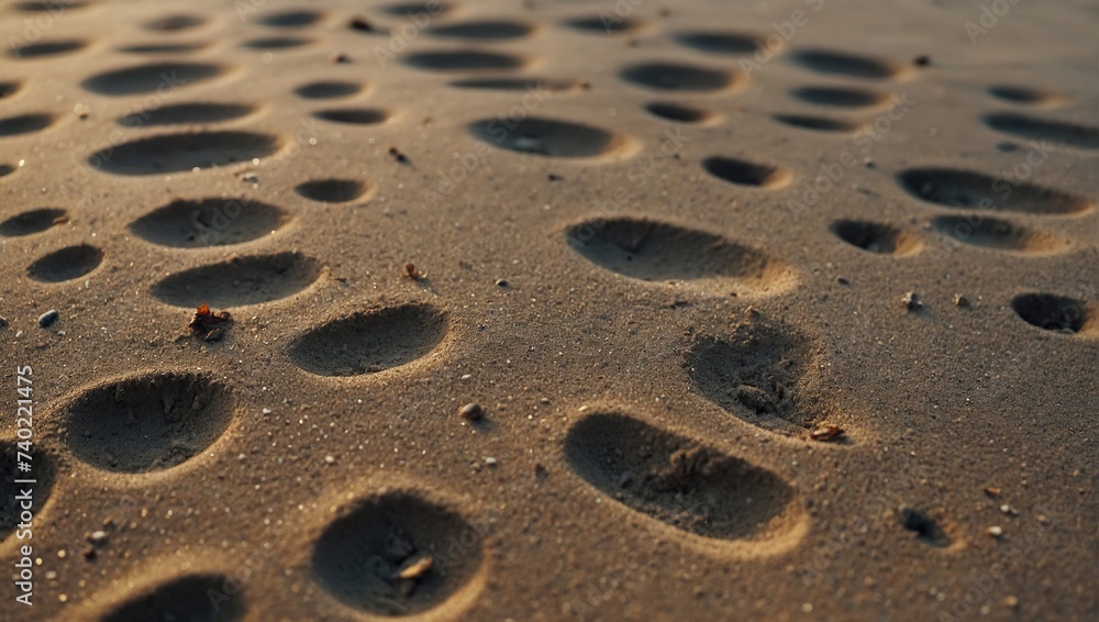 Animal Tracks in the lake beach sand by Looking at Walking Patterns Animal Tracks in the lake beach sand by Looking at Walking Patterns