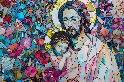 a statue of Saint Joseph and a child best for   Saint Joseph day celebration