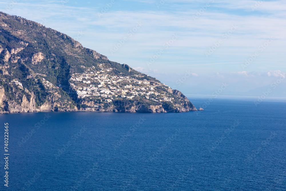 Italy Amalfi Coast landscape on a sunny autumn day