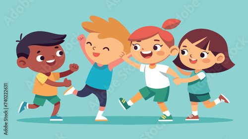 Group of Children Playing Together