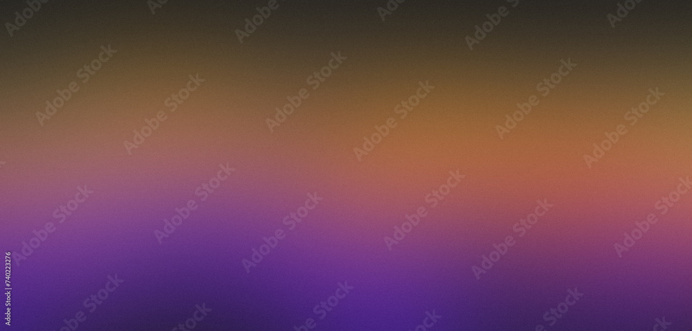 Abstract purple, orange and black holographic grainy gradient background for banners, design, advertising, covers, templates and posters
