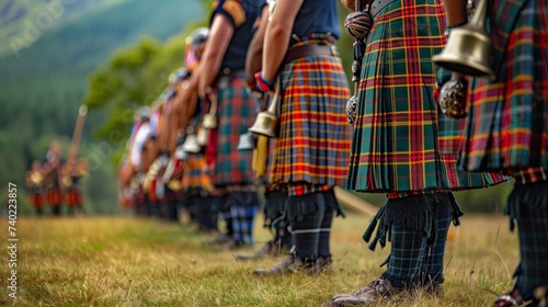 Scottish kilt, Highland games in action, strength and tradition