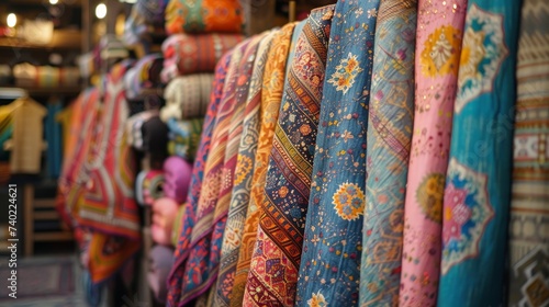 Turkish kaftan in Grand Bazaar, Istanbul, colors and crafts