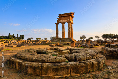 Italy Sicily Agrigento city view on a cloudy autumn day photo