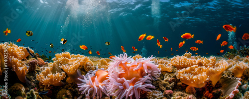 Underwater ocean life highlighting diversity and need for conservation photo