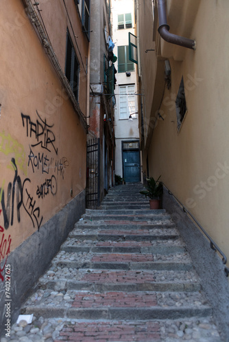 Italy Portofino city view on a sunny autumn day photo