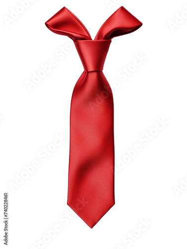 A red necktie isolated isolated on a transparent