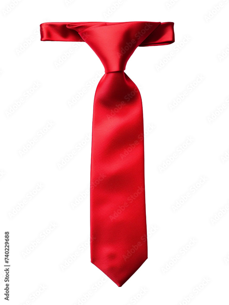 A red necktie isolated isolated on a transparent A red necktie isolated isolated on a transparent