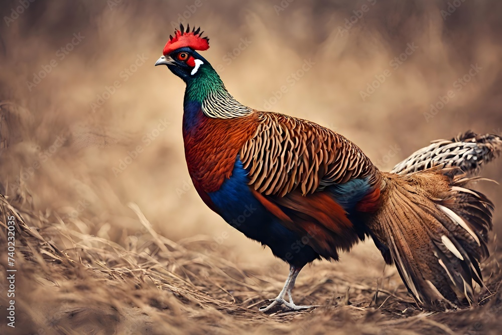 Fototapeta premium Pheasant Rooster Animal Aves Avian